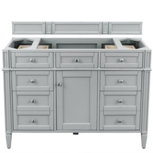 James Martin 650-V48-UGR-3GEX Brittany 48 Inch Urban Gray Single Vanity with 3 cm Grey Expo Quartz Top with Sink