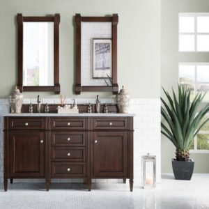 James Martin 650-V60D-BNM Brittany 59 Inch Burnished Mahogany Double Vanity