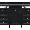 James Martin 650-V60S-BKO-3GEX Brittany 60 Inch Single Vanity in Black Onyx with 3 cm Grey Expo Quartz Top with Sink