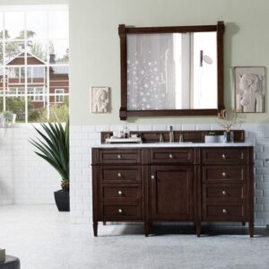 James Martin 650-V60S-BNM Brittany 59 Inch Burnished Mahogany Single Vanity