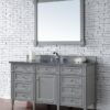 James Martin 650-V60S-UGR-3CSP Brittany 60 Inch Urban Gray Single Vanity with 3 cm Charcoal Soapstone Quartz Top with Sink