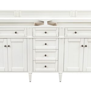 James Martin 650-V72-BW Brittany 71 Inch Bright White Double Vanity