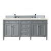 James Martin 650-V72-UGR-3EMR Brittany 72 Inch Urban Gray Double Vanity with 3 CM Eternal Marfil Quartz Top