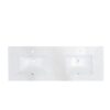 Altair 65061-CTP-AW Salerno 60 Inch Stone effects Vanity Top in Aosta White with White Sink