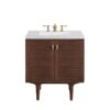 James Martin 670-V30-WLT-3AF Amberly 30 Inch Mid-Century Walnut Single Sink Vanity with 3 cm Arctic Fall Top