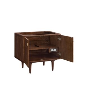 James Martin 670-V36-WLT Amberly 35 7/8 Inch Mid-Century Walnut Single Sink Vanity Cabinet Only