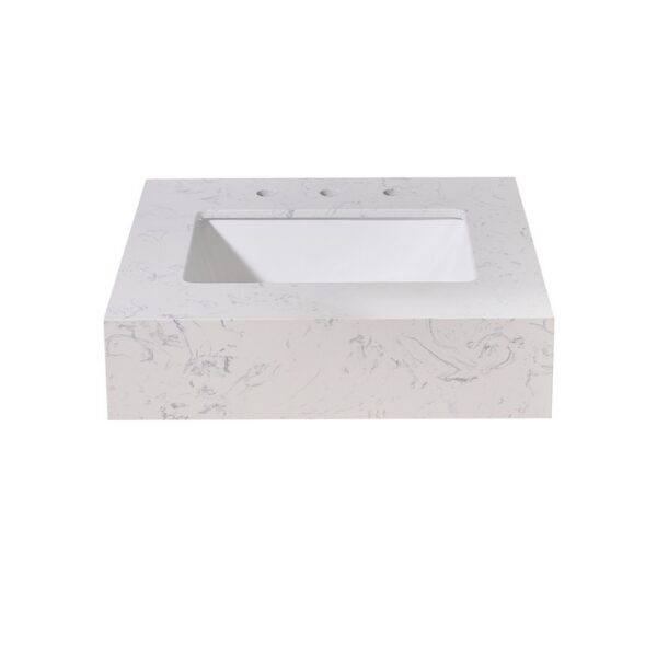 Altair 68024-CTP-AWAP Merano 24 Inch Stone Effects Vanity Top with White Sink - Aosta White Apron