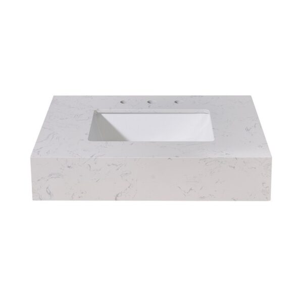 Altair 68030-CTP-AWAP Merano 30 Inch Stone Effects Vanity Top with White Sink - Aosta White Apron