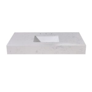 Altair 68048-CTP-AWAP Merano 48 Inch Stone Effects Vanity Top with White Sink - Aosta White Apron