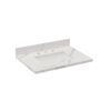 Altair 69031-CTP-CW Eivissa 31 Inch Stone effects Vanity Top in Calacatta White with White Sink