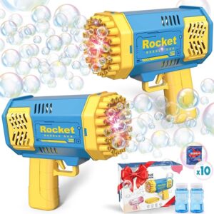 RetailHuntUSA Toys for 3-8 Year Old Boys Girls: 2 Pack Bubble Machine for Kids with Bubble Solution