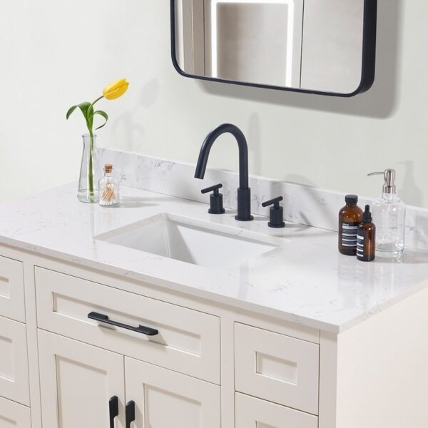 Altair 72049-CTP-AW Trento 49 Inch Stone Effects Vanity Top with White Sink - Aosta White