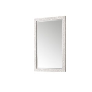 James Martin 725-M26-MOP Callie 26 Inch Rectangle Bathroom Mirror - White Mother of Pearl