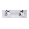 Altair 73073-CTP-SW Andalo 73 Inch Stone Effects Vanity Top with White Sink - Snow White