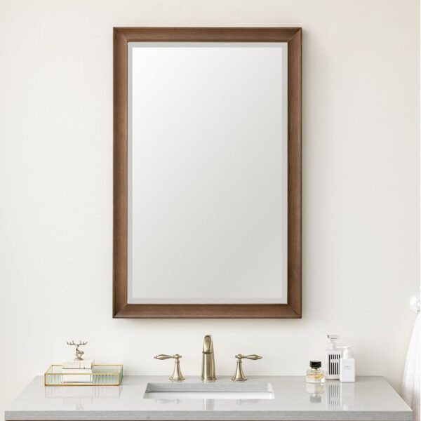 James Martin 735-M26 Glenbrooke 26 Inch Rectangle Poplar Solid Bathroom Mirror