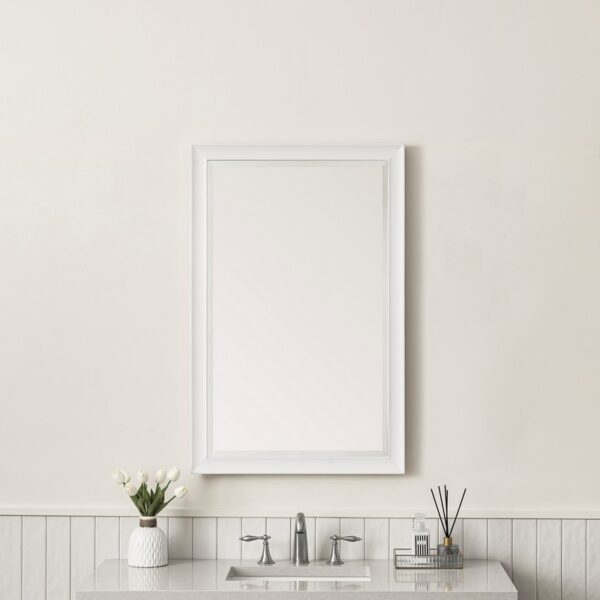 James Martin 735-M26 Glenbrooke 26 Inch Rectangle Poplar Solid Bathroom Mirror