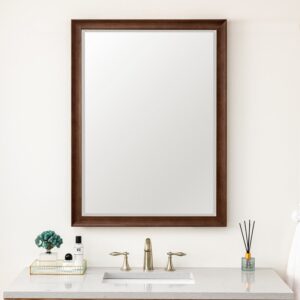 James Martin 735-M30 Glenbrooke 30 Inch Rectangle Poplar Solid Bathroom Mirror