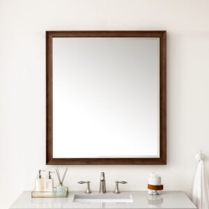 James Martin 735-M36 Glenbrooke 36 Inch Rectangle Poplar Solid Bathroom Mirror