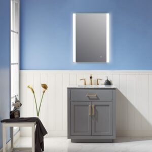 Altair 741024-LED-AC Cosenza 24 Inch Rectangle Frameless Modern LED Bathroom Vanity Mirror