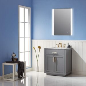 Altair 741024-LED-AC Cosenza 24 Inch Rectangle Frameless Modern LED Bathroom Vanity Mirror