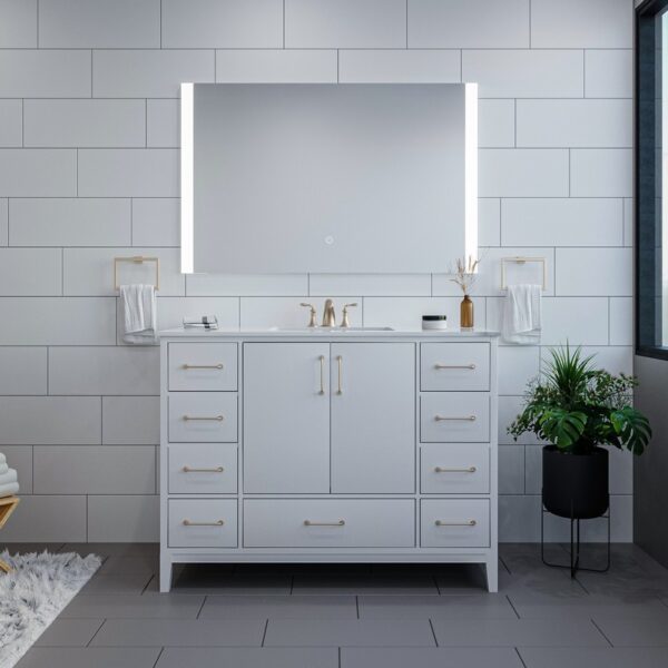 Altair 741048-LED-AC Cosenza 48 Inch Rectangle Frameless Modern LED Bathroom Vanity Mirror