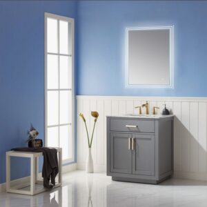 Altair 742024-LED-NF Livorno 24 Inch Rectangle Frameless Modern LED Bathroom Vanity Mirror