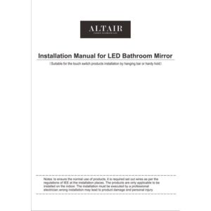 Altair 742036-LED-NF Livorno 36 Inch Rectangle Frameless Modern LED Bathroom Vanity Mirror