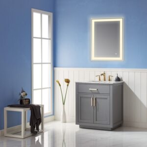 Altair 744024-LED-NF Genova 24 Inch Rectangle Frameless Modern LED Bathroom Vanity Mirror