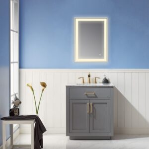 Altair 744024-LED-NF Genova 24 Inch Rectangle Frameless Modern LED Bathroom Vanity Mirror