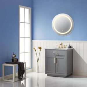 Altair 745032-LED-NF Padova 32 Inch Round Frameless Modern LED Bathroom Vanity Mirror