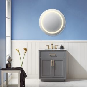 Altair 745032-LED-NF Padova 32 Inch Round Frameless Modern LED Bathroom Vanity Mirror