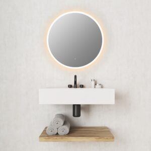 Altair 746032-LED-NF Dimora 32 Inch Round Frameless Modern Bathroom Vanity LED Lighted Wall Mirror