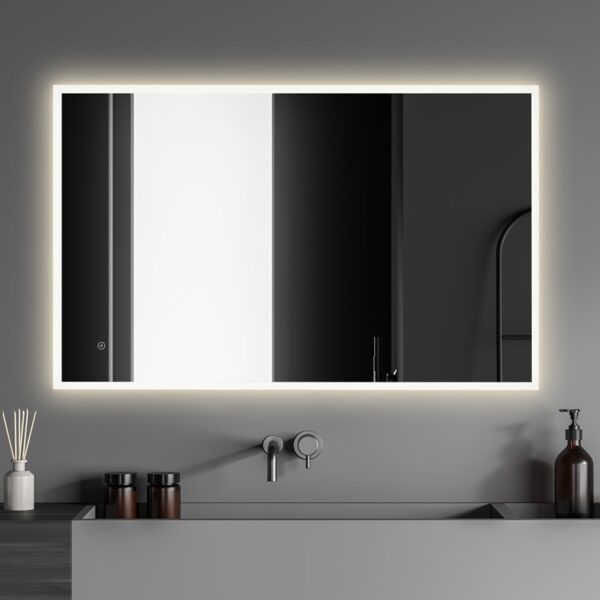 Altair 747048-LED-NF Cassano 48 Inch Rectangle Frameless Modern Bathroom Vanity LED Lighted Wall Mirror