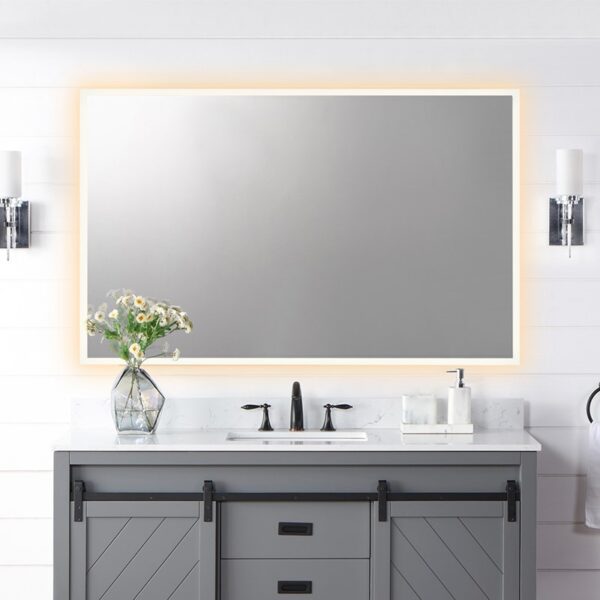 Altair 747048-LED-NF Cassano 48 Inch Rectangle Frameless Modern Bathroom Vanity LED Lighted Wall Mirror