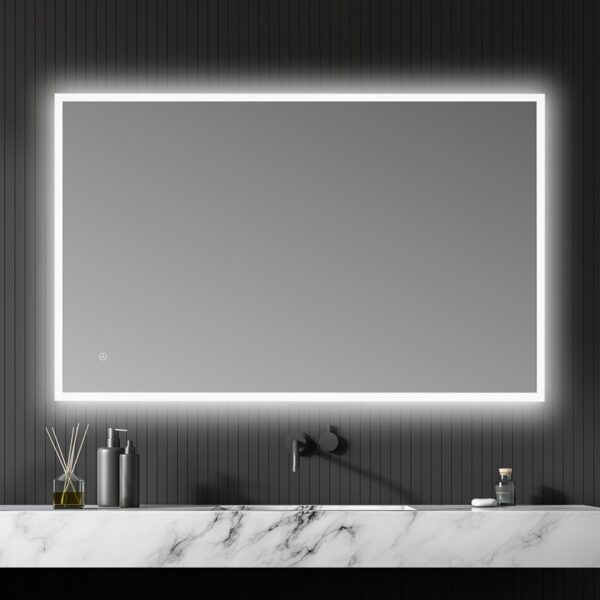 Altair 747048-LED-NF Cassano 48 Inch Rectangle Frameless Modern Bathroom Vanity LED Lighted Wall Mirror