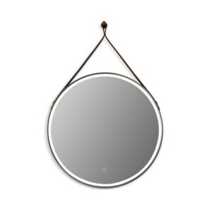 Altair 749028-LED Roccia 28 Inch Round Framed Modern Bathroom Vanity LED Lighted Wall Mirror