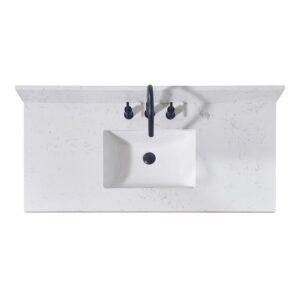 Altair 75049-CTP-AW Oderzo 49 Inch Stone Effects Vanity Top with White Sink - Aosta White