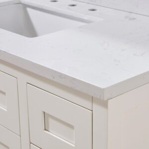 Altair 75049-CTP-AW Oderzo 49 Inch Stone Effects Vanity Top with White Sink - Aosta White