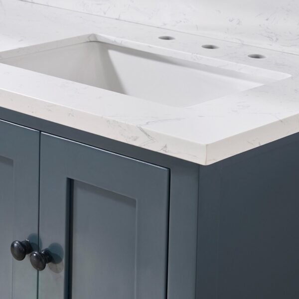 Altair 75061-CTP-AW Oderzo 61 Inch Stone Effects Vanity Top with White Sink - Aosta White