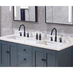 Altair 75061-CTP-AW Oderzo 61 Inch Stone Effects Vanity Top with White Sink - Aosta White