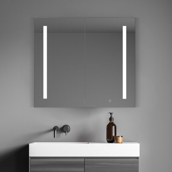 Altair 758036-LED-MC Catola 36 Inch Rectangle Frameless Surface-Mount or Recessed LED Lighted Bathroom Medicine Cabinet