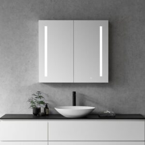 Altair 758036-LED-MC Catola 36 Inch Rectangle Frameless Surface-Mount or Recessed LED Lighted Bathroom Medicine Cabinet