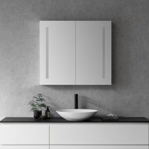 Altair 758036-LED-MC Catola 36 Inch Rectangle Frameless Surface-Mount or Recessed LED Lighted Bathroom Medicine Cabinet