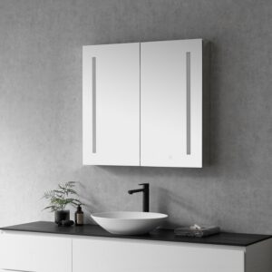 Altair 758036-LED-MC Catola 36 Inch Rectangle Frameless Surface-Mount or Recessed LED Lighted Bathroom Medicine Cabinet