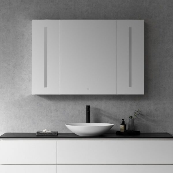 Altair 758048-LED-MC Catola 48 Inch Rectangle Frameless Surface-Mount or Recessed LED Lighted Bathroom Medicine Cabinet