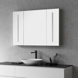 Altair 758048-LED-MC Catola 48 Inch Rectangle Frameless Surface-Mount or Recessed LED Lighted Bathroom Medicine Cabinet