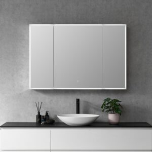 Altair 759048-LED-MC Carsoli 48 Inch Rectangle Frameless Surface-Mount or Recessed LED Lighted Bathroom Medicine Cabinet