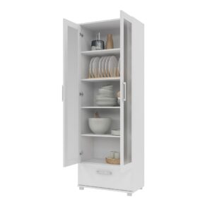 Manhattan Comfort Serra 1.0 5-Shelf Bookcase in White