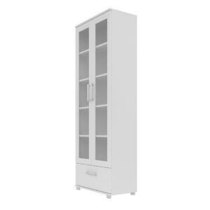 Manhattan Comfort Serra 1.0 5-Shelf Bookcase in White