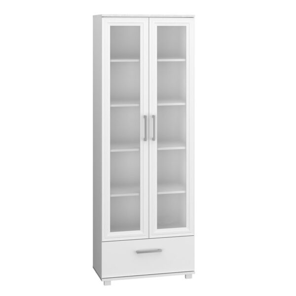 Manhattan Comfort Serra 1.0 5-Shelf Bookcase in White